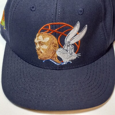 90sヴィンテージ 1996 Warner Bros. ロゴキャップ 1996 Space Jam Michael Jordan Bugs Bunny Movie Promo Snapback Hat