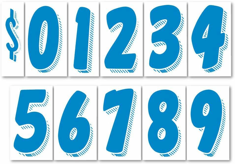 EZ Line Vinyl Decals for Cars Chartreuse Large Number Stickers Windshield Number eBay