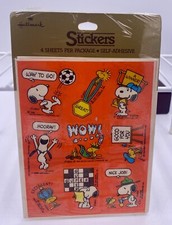 MINT unopened HALLMARK STICKERS - Snoopy Peanuts - 4 sheets per package