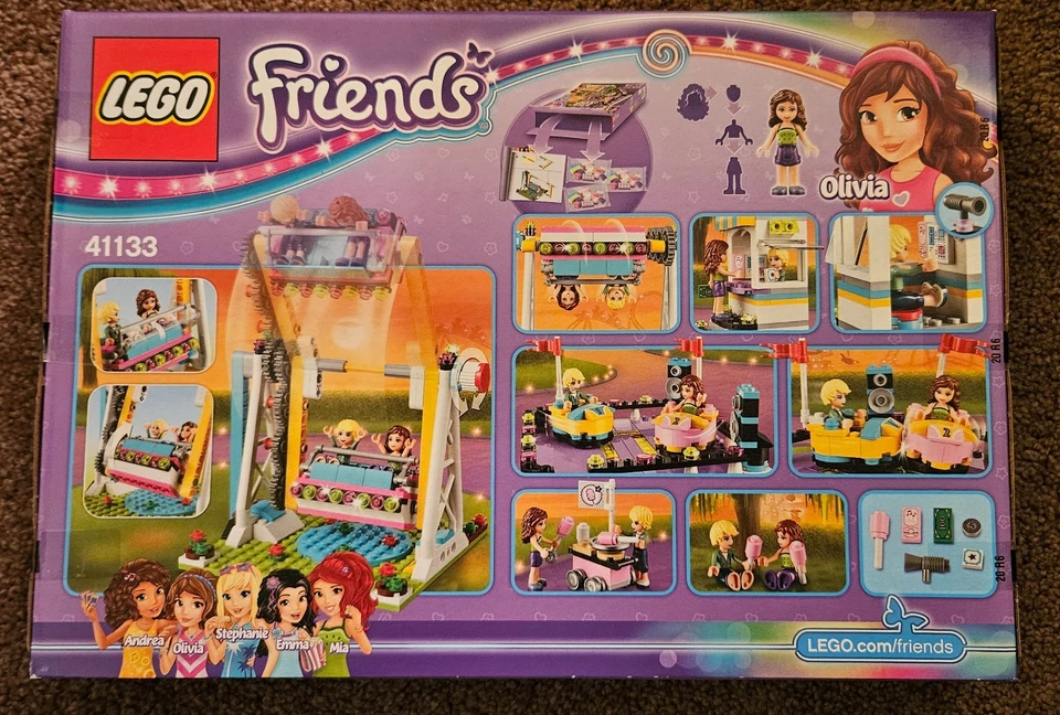 LEGO Friends 41133 Amusement Park Bumper Cars 100% COMPLETE w Box & Manual - Image 2 of 3