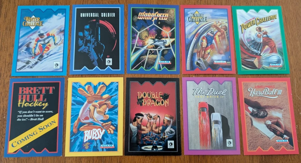 Rare 1993 Sega Genesis Accolade Ballistic Promotional, Full 10 Trading Card Set - Image 2 of 3