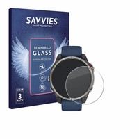 3X Savvies Schutzglas FüR Garmin Quatix 8 (47 Mm) Echt Glas Panzer Display 9H