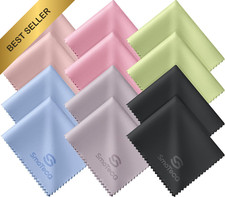 12 Pack Microfiber Lens Cleaning Cloths 7x6 Inch Eyeglass Screen Camera Assorted
