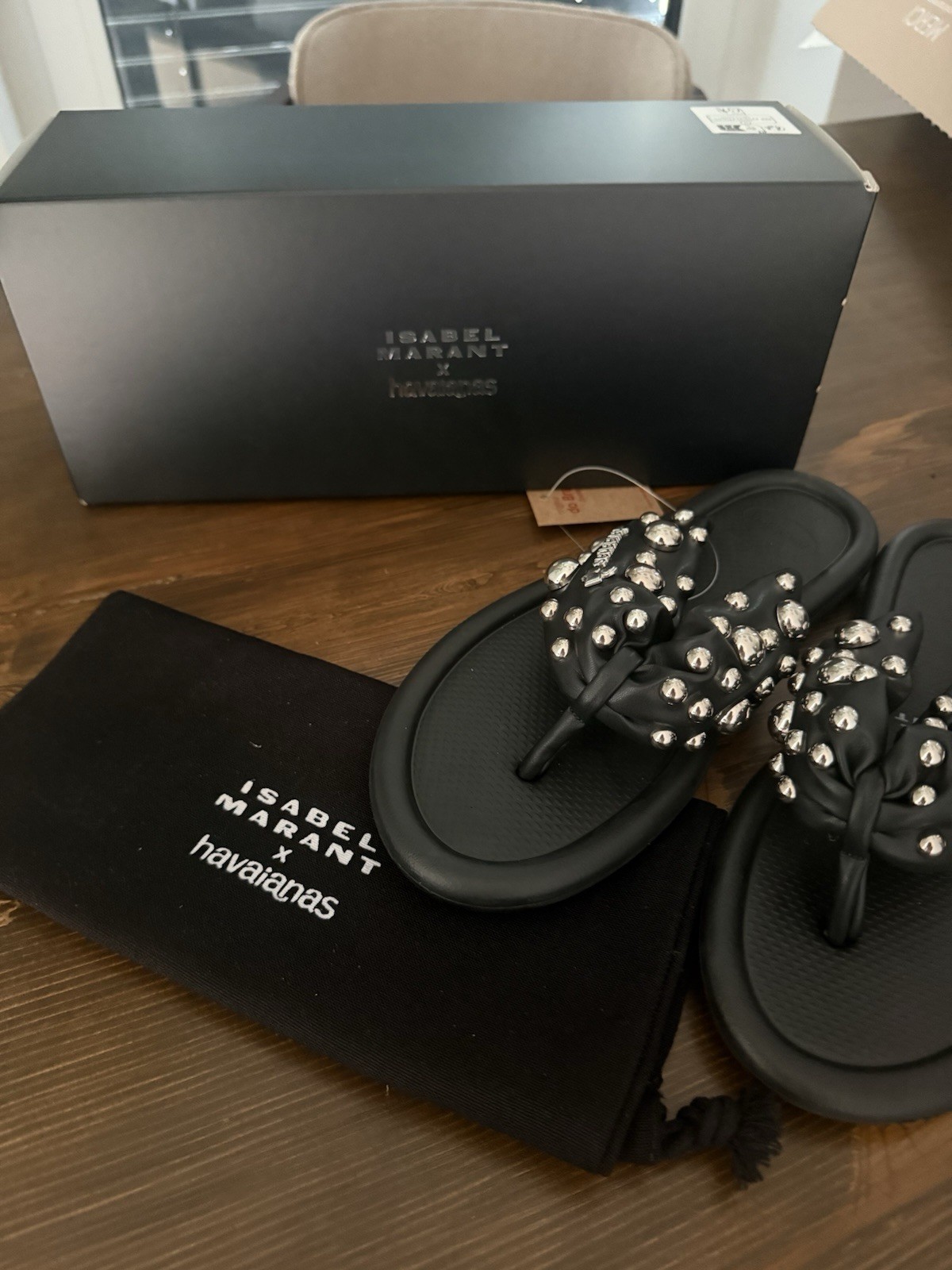 Isabel Marant x Havaianas Flip Flops Black Studs EU37/38 SOLD OUT