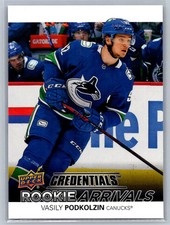 2021-22 Upper Deck Credentials #RA-10 Vasily Podkolzin Rookie Arrivals