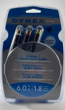 Dynex S-Video & RCA Stereo Audio Cables 6 feet  Connect Standard Definition A/V