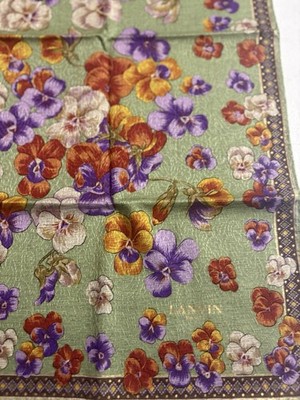 Lanvin Handkerchief/scarf Floral Multiple Colored.pictures do not do it Justice