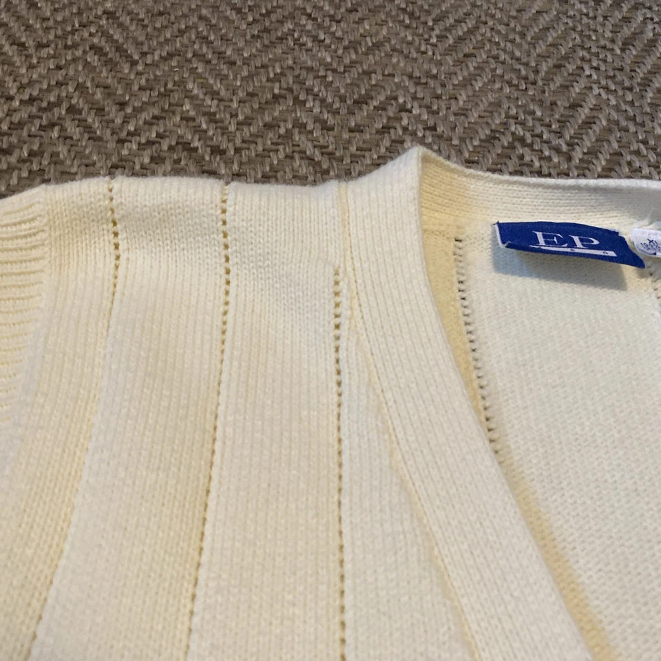 EP Pro Women’s 100% Cotton Cable Knit Sweater Vest Academia Y2K XL - Image 4 of 4