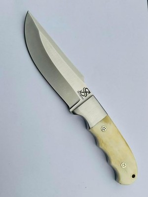Bone Handle Stainless Steel 10-In Knife, Steel Bolster. D2 Stainless Steel Blade