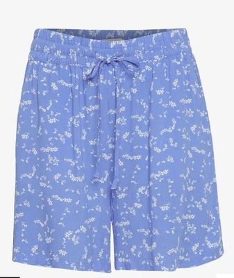 B.YOUNG Short moulant Dames Pantalon court T EU 36 bleu-blanc style décontracté - Photo 1/4