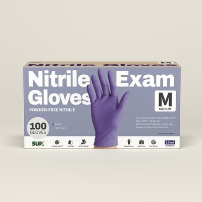Disposable Nitrile Gloves 4 mil Premium Powder-Free Food-Safe Clean Exam Glove