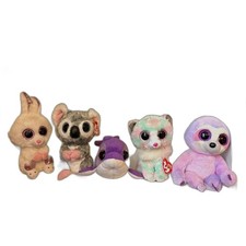 TY Beanie Boo lot of 5–Karli koala, Dreamy sloth, Opal cat, Flips dolphin plush