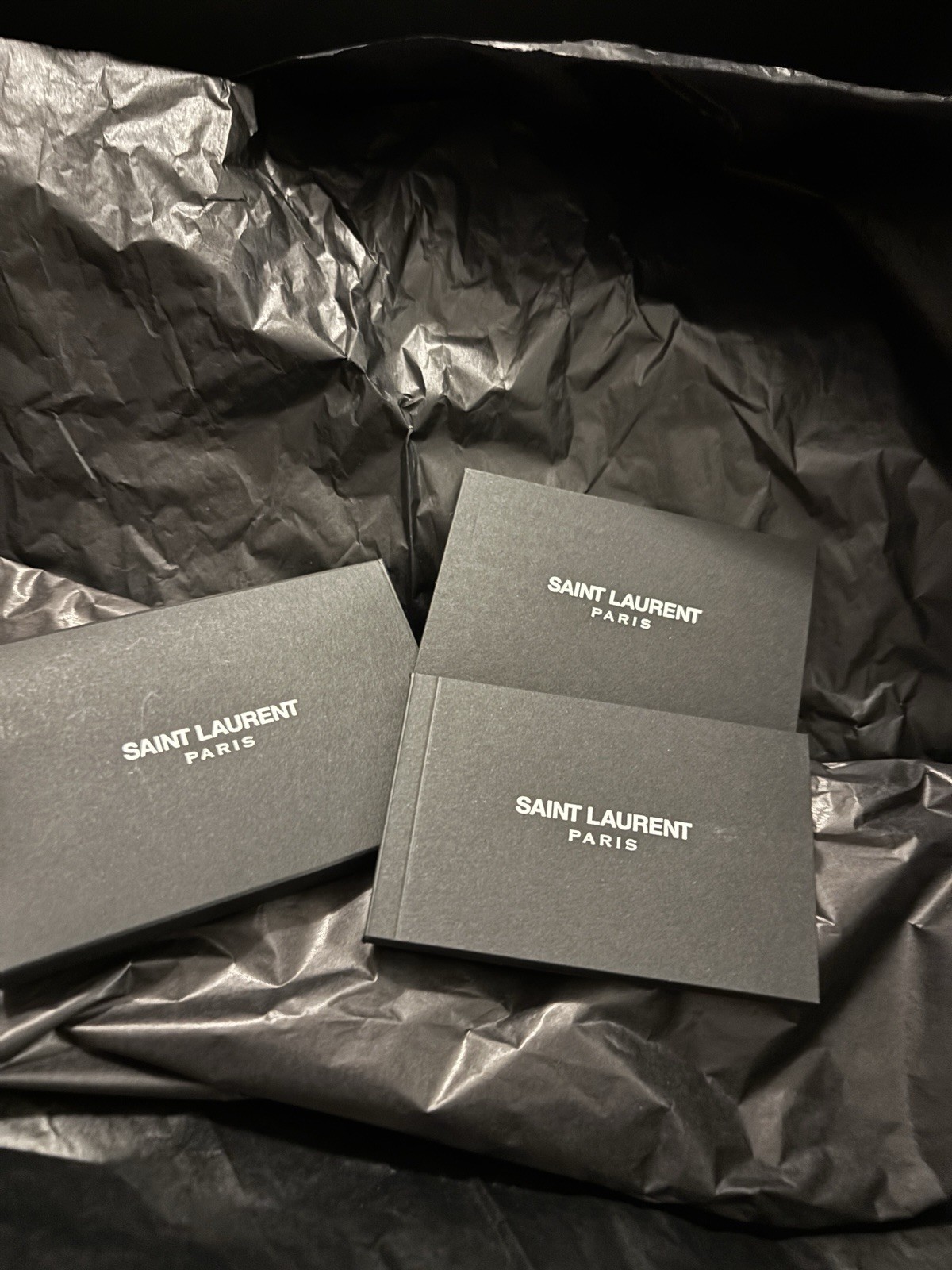 Black Saint Laurent Boot Box Size 12 X 14 X 5 Shoe Box Dust Bags And Cards thumbnail 5