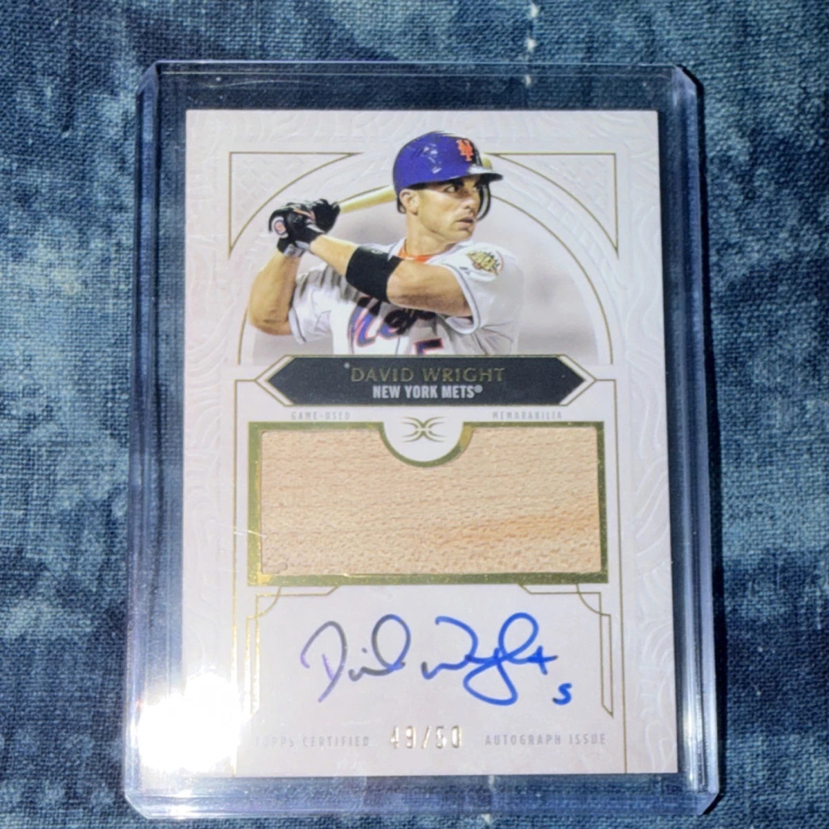 Topps David Wright Autographed Baseball Sports Trading Cards