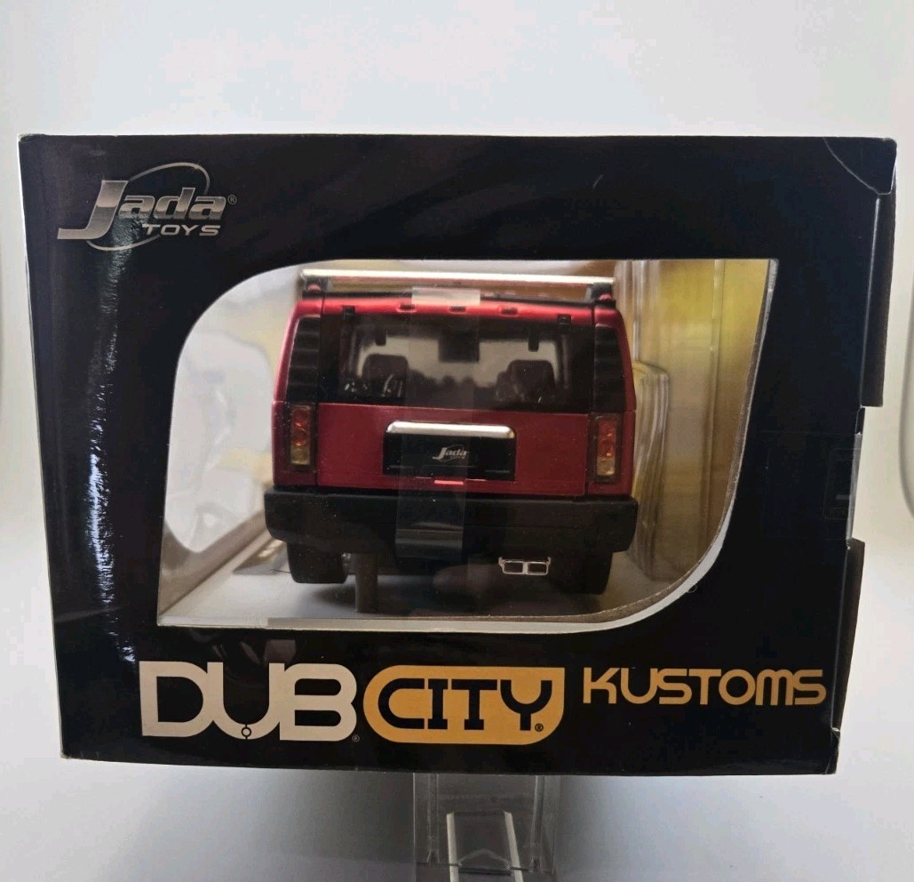 Jada Hummer H2 Dub City Kustoms 1:18 Red with Spinners Die-cast