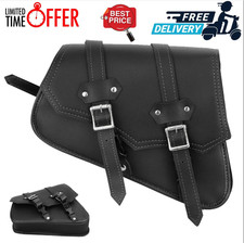 Pannier Bag Motorcycle Leather Saddle Bag Waterproof Motorbike Luggage Tool Bag