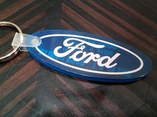 Vintage Ford Logo Blue Keychain Key Ring Ottawa Il L M Inc. Dealer Collectible