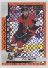 2017-18 O-Pee-Chee Platinum Marquee Rookies Orange Checkers 7/25 Colin White f7p