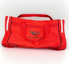 Corvette Duffle Bag Embroidered Logo Red Blac...