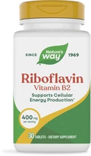Nature's Way, Riboflavin Vitamin B2, 400 mg, 30 Tablets