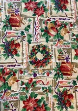 CRANSTON HOME FASHIONS FABRIC - CHRISTMAS DECORATIONS - 5 5/6 Yards L x 56 W