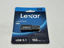 NEW SEALED 128GB Lexar JumpDrive S80 USB 3.1 Flash Drive Black LJDS80128G-BNBNU