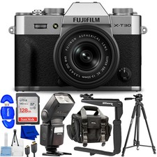 FUJIFILM X-T30 III Mirrorless Camera with 13-33mm f/3.5-6.3 Lens Silver Bundle