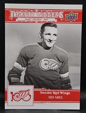 25-26 UD Detroit Red Wings Centennial Sid Abel 🚨🚨🚨 Trophy Winners 