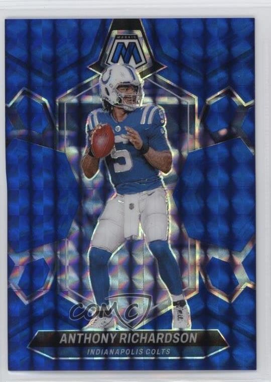 2024 Panini Mosaic Blue Mosaic Prizm 57/99 Anthony Richardson #92 3wc
