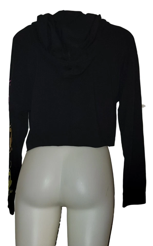 De Colección Y2K Baby Phat Talla L Mujer Negro Logo Ropa de Calle Hip-hop Grunge Sudadera con Capucha Top Foto 3 de 4