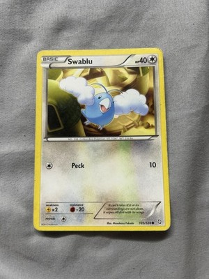 Pokemon Black & White Dragons Exalted Common Swablu #105 Pokemon Black & White Dragons Exalted Common Swablu #105
