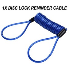 1 X Disc Lock Reminder Minder Cable Coil Motorcycle Motorbike Scooter Security