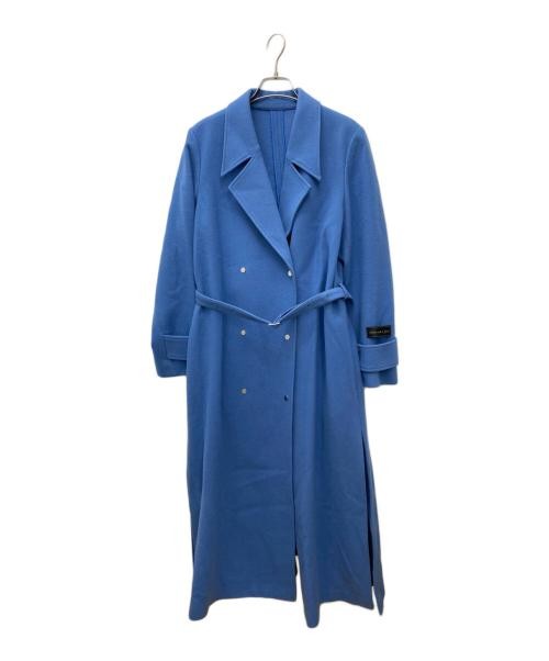 Ameri                    BELT FLARE LONG COAT blue - image 1