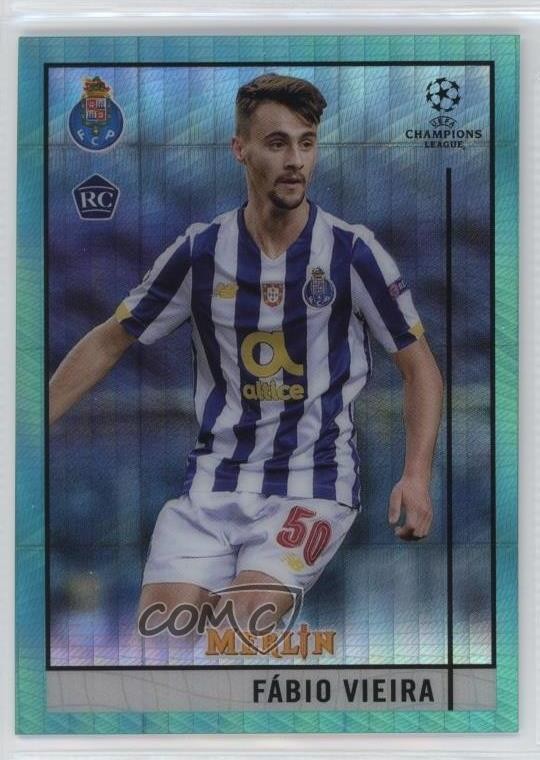 2020-21 Topps Merlin Collection Chrome UCL Fabio Vieira #40 Rookie RC 0y59