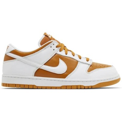 NIKE MENS SIZE 10.5 SHOES DUNK LOW REVERSE CURRY FQ6965-700 WHITE BURNT ORANGE Nike Dunk Low QS CO.JP Reverse Curry White FQ6965-700 Men main image 3