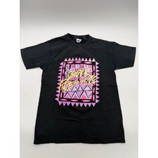 Vintage Fun Tees Under Pressure Black T-Shirt Kids Large Made in USA Queen Bowie