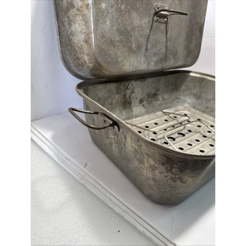 Vintage WEAR-EVER Large Aluminum Roaster 2626 Vented Lid Roasting Pan Made USA - Picture 4 of 9