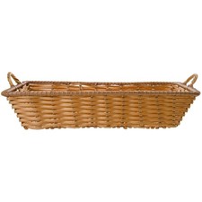HUBERT  Natural Color Storage Basket with Handles - 20"L x 13 1/2"W x 4"H