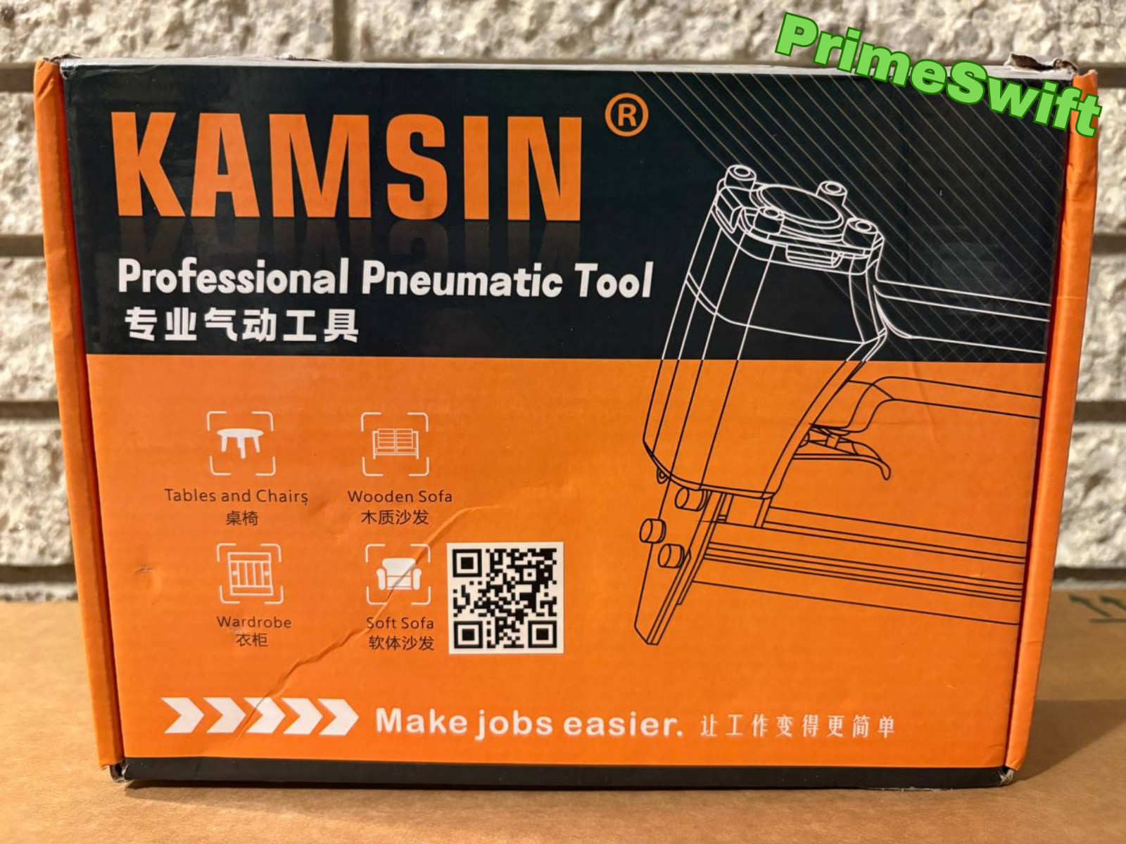 Kamsin V1015 Pneumatic Picture Frame V Nailer 7-15mm Air-Powered Joiner Tool