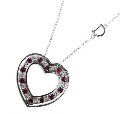 Damiani Belle Époque 20061335 Diamant Rubin 18K Weißgold Anhänger Halskette... - Bild 1 von 4