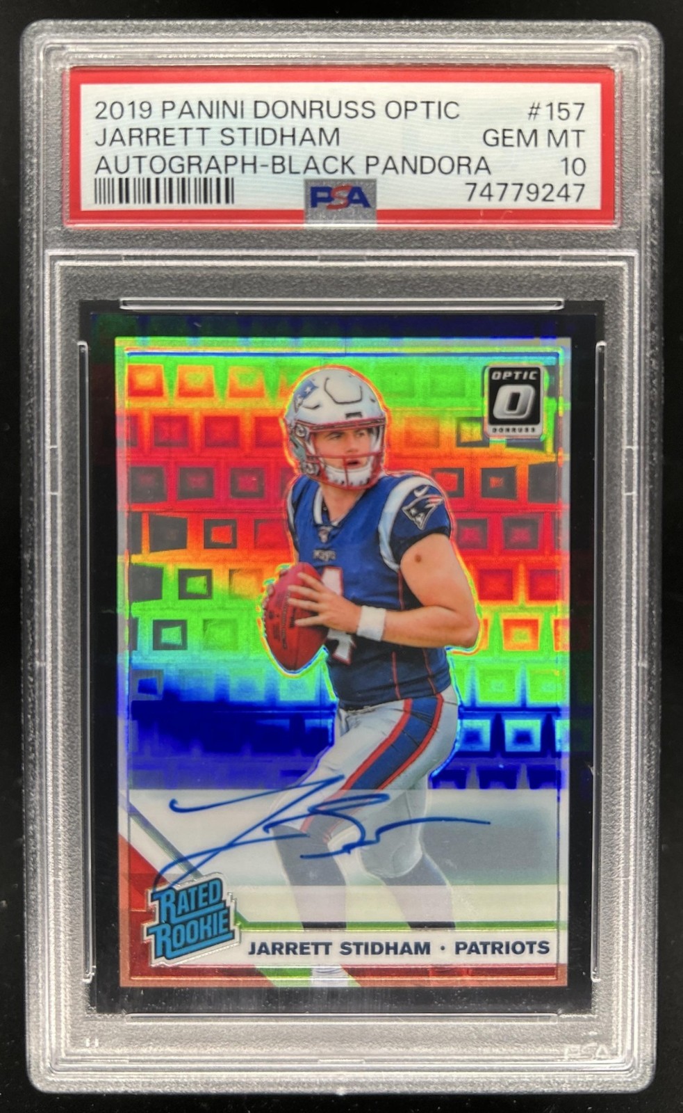 Jarrett Stidham Panini Donruss Optic #157 Autograph-Black Pandora