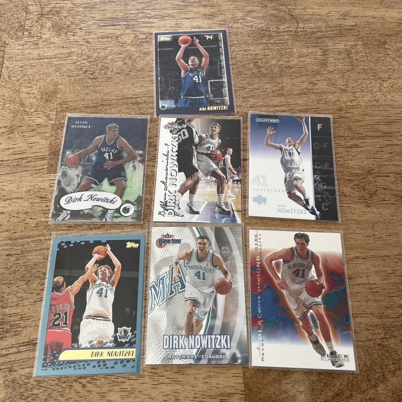 Lot of 11: Dirk Nowitzki (1999-2001) Multiple Brands, No Dupes, Mavericks, HOF