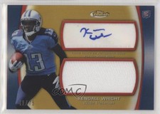 2012 Topps Finest Jumbo Relic Gold Refractor 41/75 Kendall Wright Auto e3g