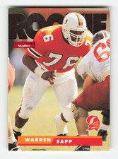 1995 SkyBox Impact #179 Warren Sapp RC Excellent