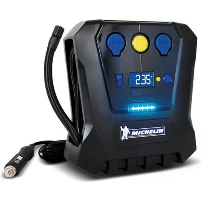 MICHELIN Compresseur programmable 12V gonfleur portable voiture moto vélo 7 bars