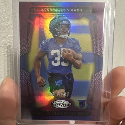 Panini 2025 Certified Jarquez Hunter Rookies Mirror Purple #183 /299 Rams