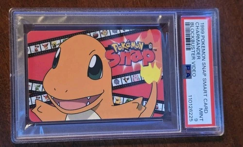PSA 9 Charmander 1999 Gemplus Blockbuster Video 5¼" Case Pokemon Snap Smart Card