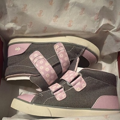 See Kai Run Dean Adapt Mid Top Sneakers Gray/Purple Hook & Loop Kids 1Y