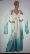 NEW WOMENS GREEK GODDESS COSTUME w/ SANDALS Sz S/M