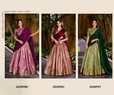 Latest New Dupion Silk Lehenga Choli With Dupatta For Indian Function Wear